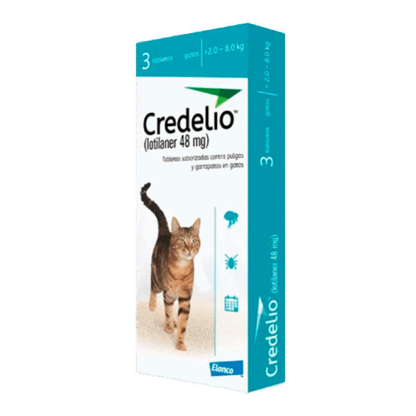 CREDELIO GATO 48MG 2-8 3TAB (AGUAMARINA)